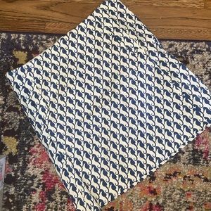 J. Crew seahorse print pencil skirt